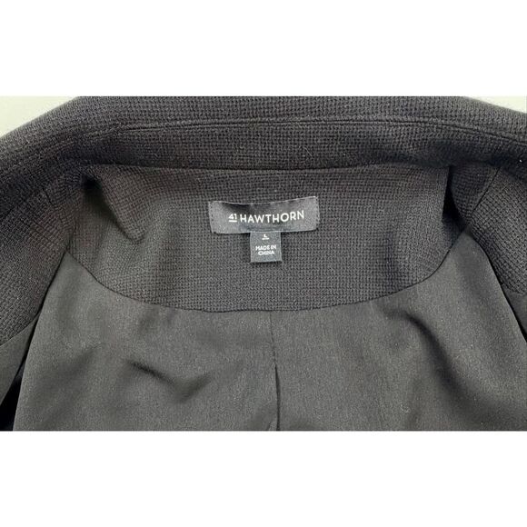 41 Hawthorn Corinth Professor Elbow Patch Black Blazer Jacket Womens Size Large - Picture 3 of 10